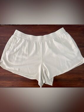 Aerie NWT Cream Raw Hem Sweat-shorts - XXL